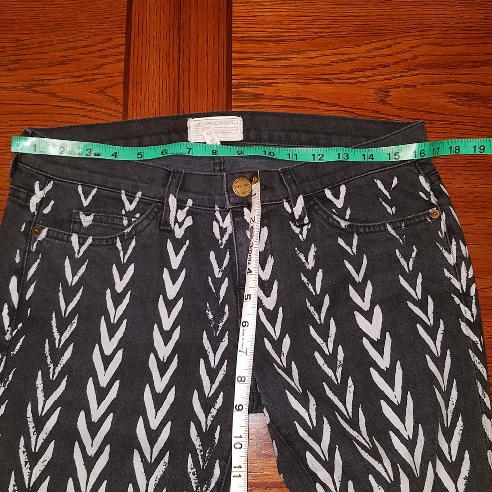 Current/Elliott Chevron Skinny Rhinestone Jean - Picture 9 of 9